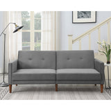 Convertible Folding Futon Sofa Bed Velvet Comfortable Upholstered Loveseat