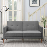 Convertible Folding Futon Sofa Bed Velvet Comfortable Upholstered Loveseat