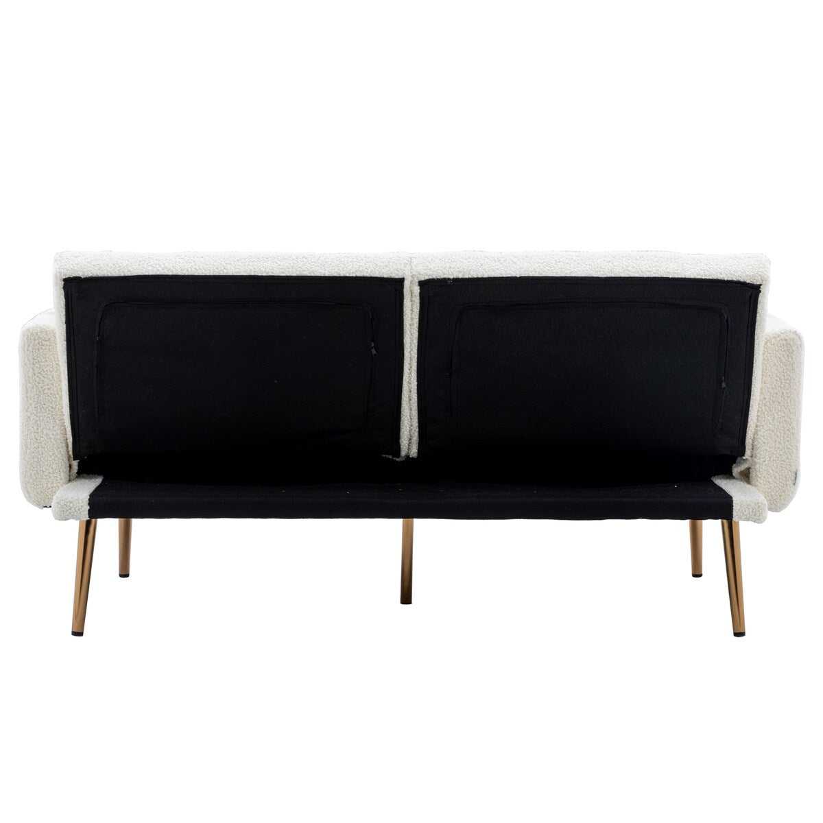 Convertible Folding Futon Sofa Bed Velvet Loveseat Sofa Accent Sofa