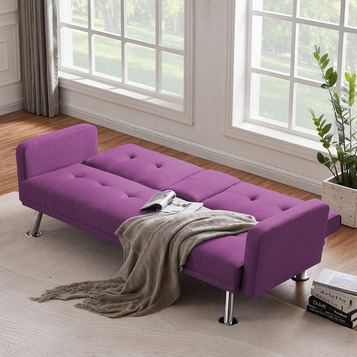 Convertible Folding Sofa Bed Futon Sofa Accent Sofa, Loveseat Sofa Fabric Upholstered Sleeper Sofa Couch