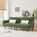 Convertible Futon Sofa Bed, Adjustable Couch Sleeper, Modern Couch Corduroy Fabric Comfy Sofa bed with Wooden Legs & 2 Pillows