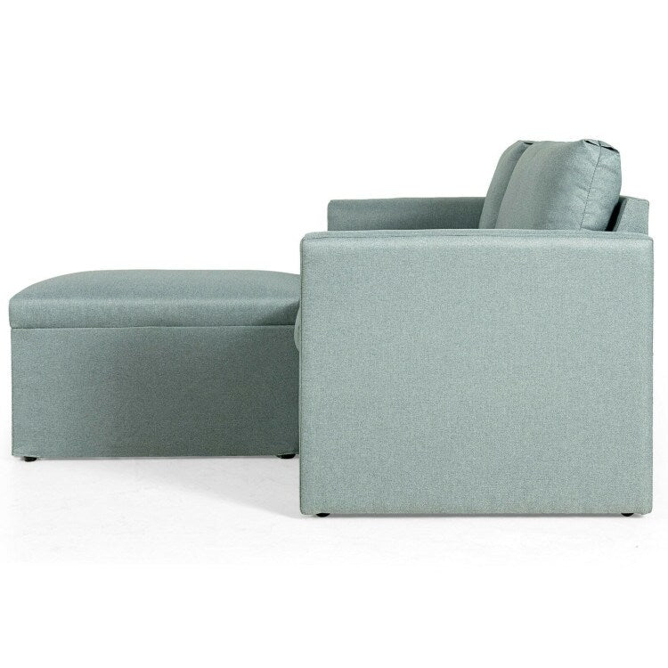 Convertible L-Shaped Sectional Sofa Couch with Reversible Chaise - 75.5" x 58.5" x 31.5" (W x D x H)
