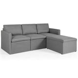 Convertible L-Shaped Sectional Sofa Couch with Reversible Chaise - 75.5" x 58.5" x 31.5" (W x D x H)