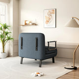 Convertible Tri-Fold Sofa Bed with Adjustable Backrest & Pillow