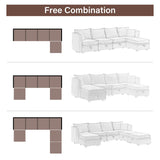 Convertible U-Shaped Modular Sectional Sofa Couch Set with Storage