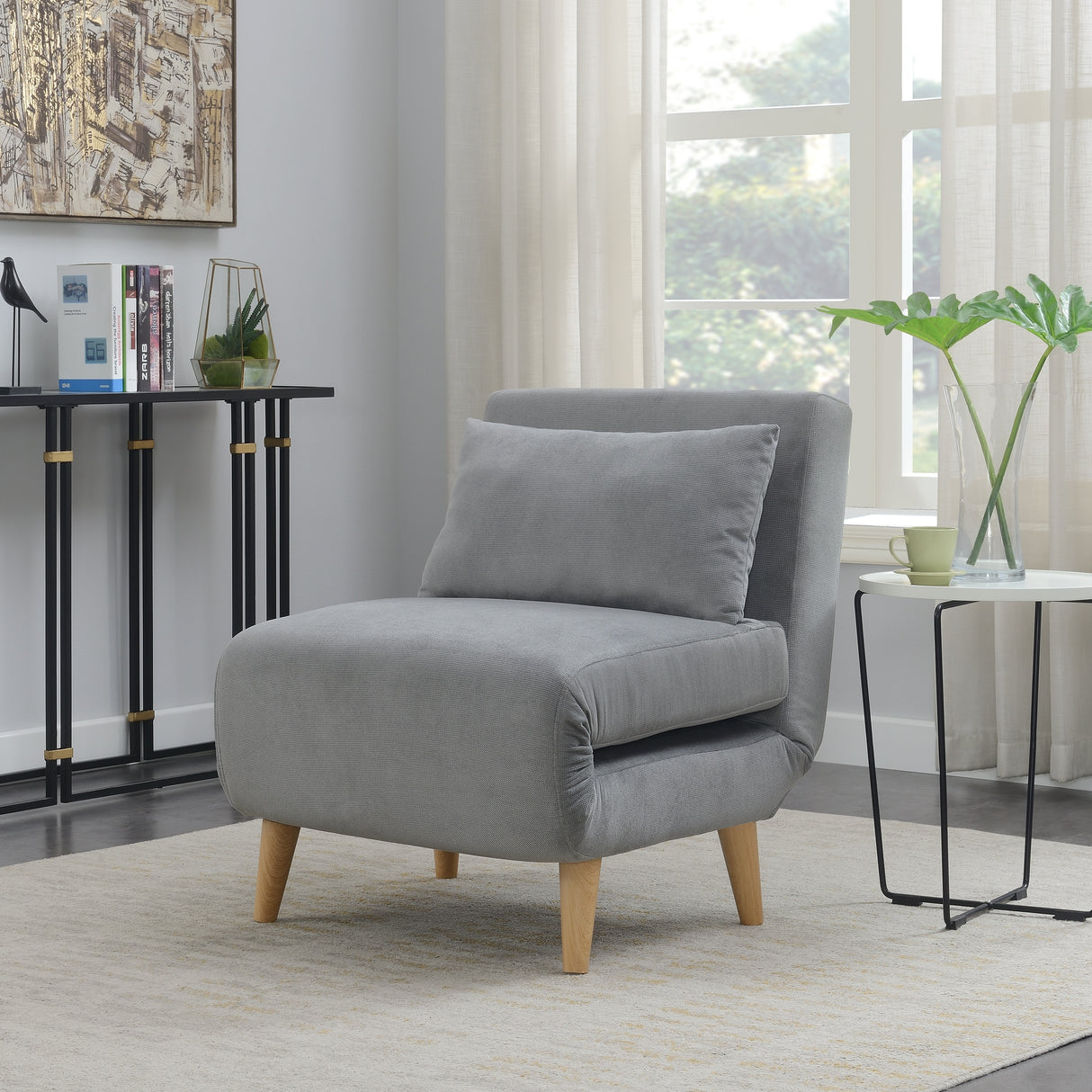 Convertible Upholstered Sofa Bed Sleeper Chair