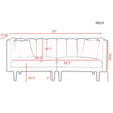 Convertible Velvet Futon Sofa Bed, Modern Sleeper Sofa with 2 Pillows, Upholstered Loveseat for Living Room/Compact Space