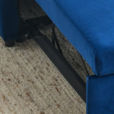 Convertible Velvet Sofa Bed with Pullout, Adjustable Backrest, Lumbar Pillows, and Side Pockets (54 Inch)
