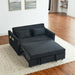 Convertible Velvet Sofa Bed with Pullout, Adjustable Backrest, Lumbar Pillows, and Side Pockets (54 Inch)