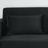 Convertible Velvet Sofa Bed with Pullout, Adjustable Backrest, Lumbar Pillows, and Side Pockets (54 Inch)