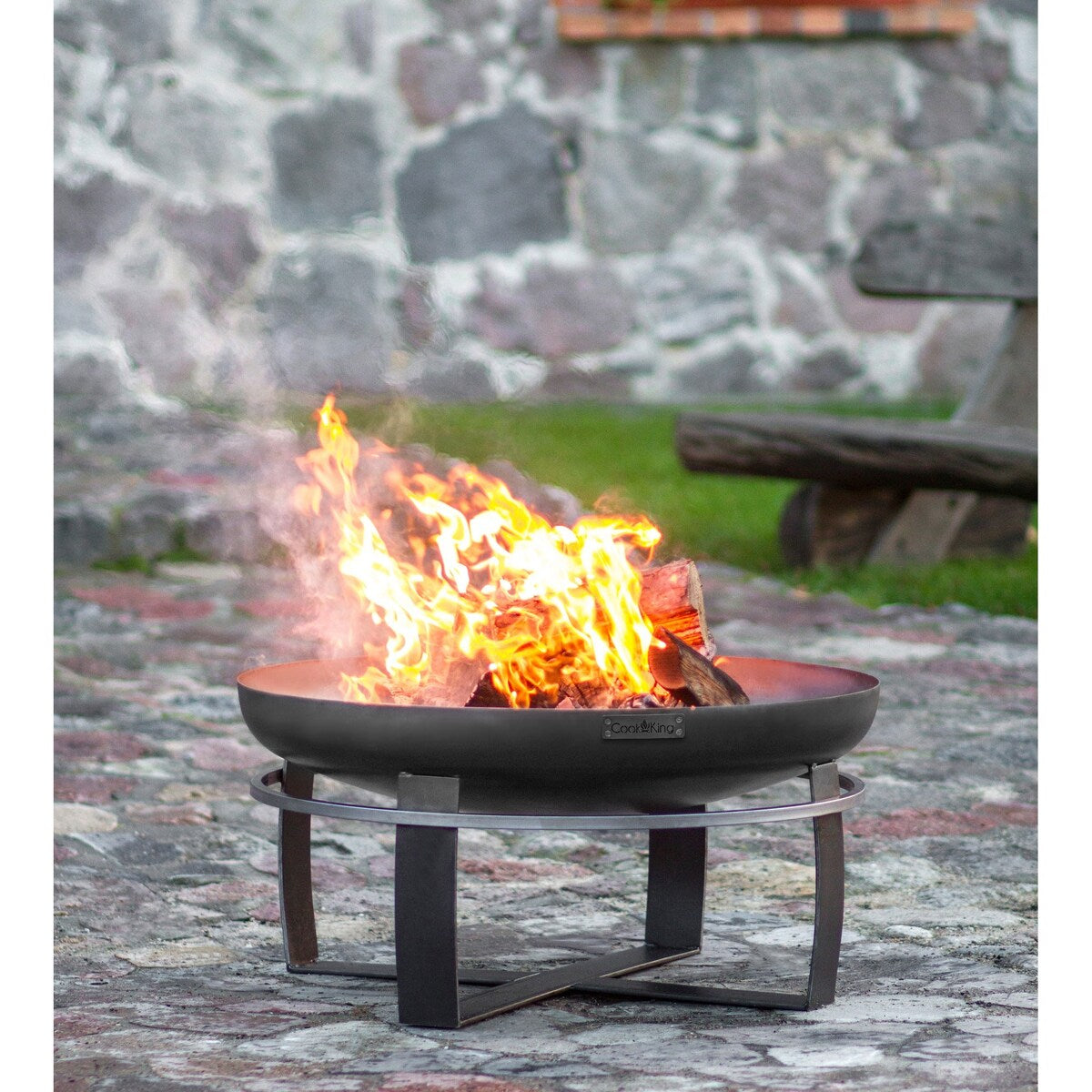 Cook King 111260 Viking Fire Bowl, 23.5" Diameter, Wood Burning Fire Pit by Good Directions