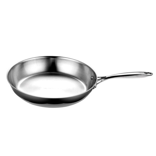 Cooks Standard 12-inch Multi-ply Clad Stainless Steel Fry Pan - Chrome/White