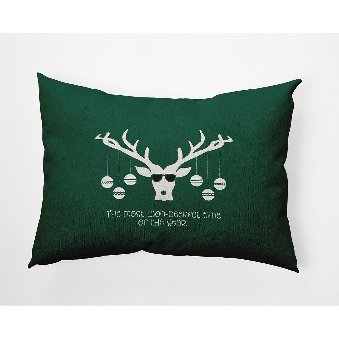 Cool Christmas Deer Accent Pillow