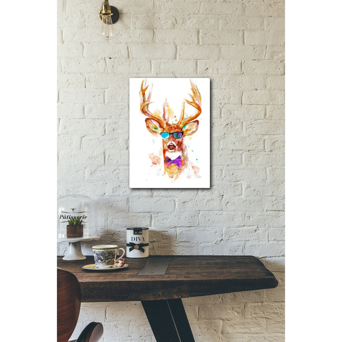 Cool Stag 16x20 Gallery Wrapped Stretched Canvas