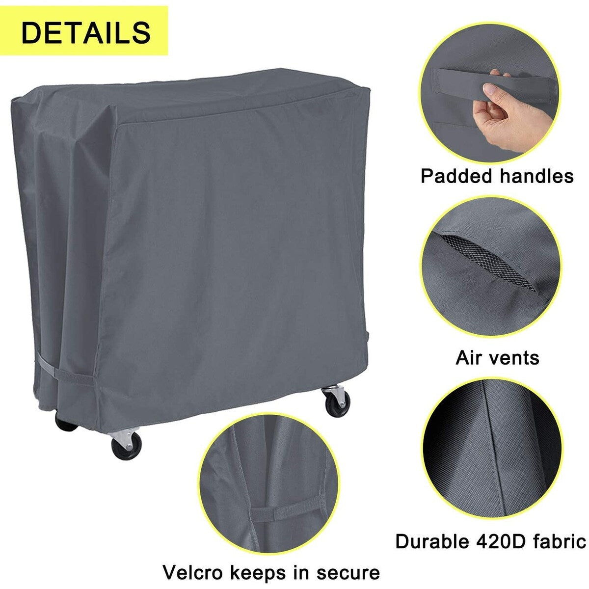 Cooler Cart Cover Rolling Ice Chest Cover Universal Outdoor 80 Quart - N/A
