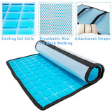 Cooling Gel Pillow Pad w Chill Gel Cells Cooling Mat For Hot Flashes, Dog & More