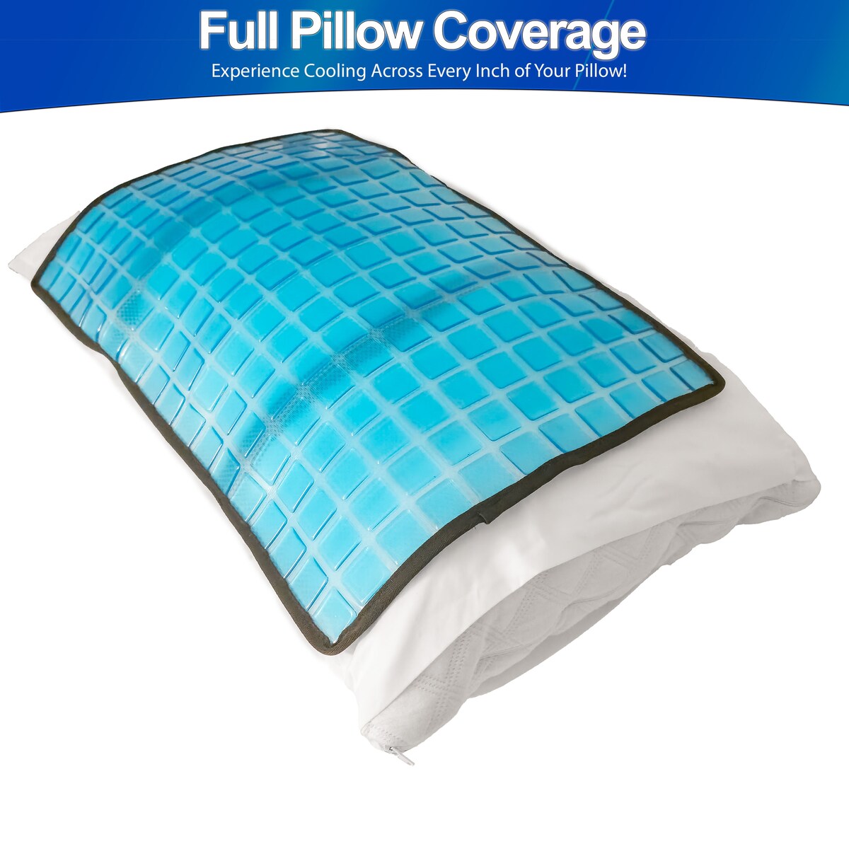 Cooling Gel Pillow Pad w Chill Gel Cells Cooling Mat For Hot Flashes, Dog & More