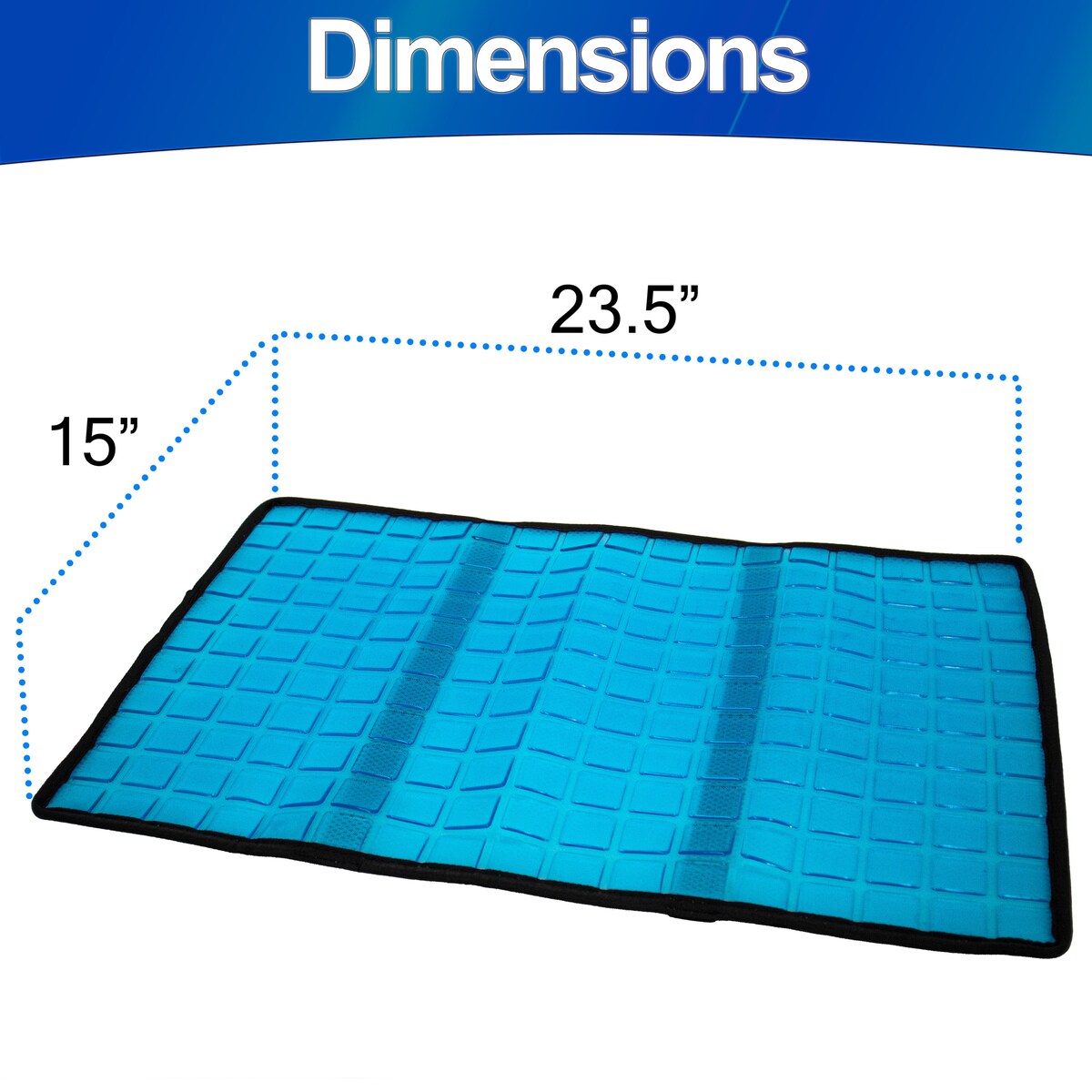 Cooling Gel Pillow Pad w Chill Gel Cells Cooling Mat For Hot Flashes, Dog & More