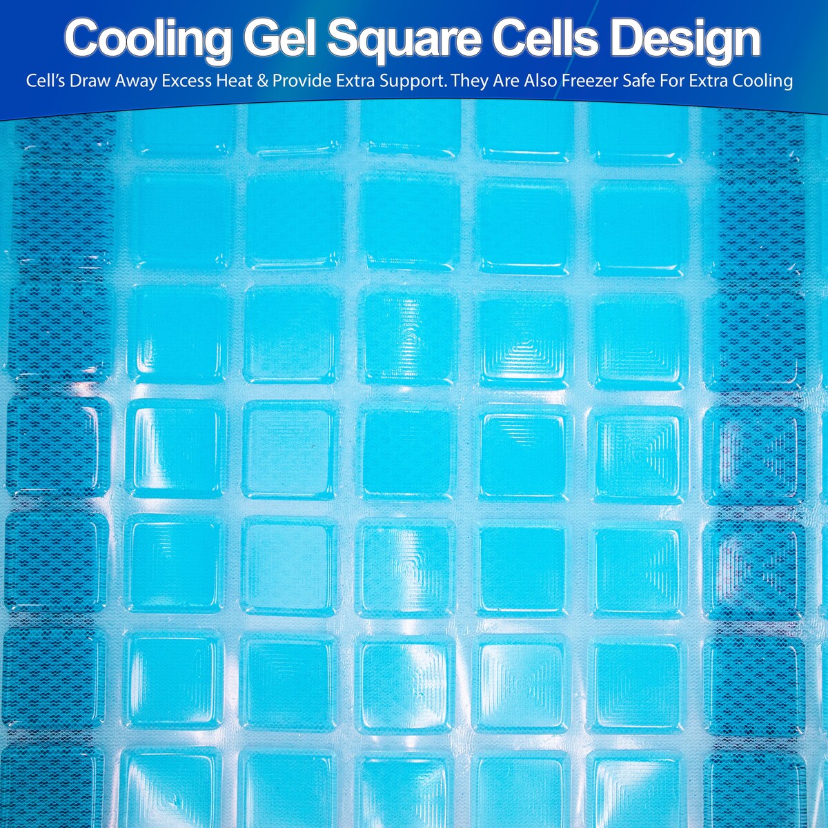 Cooling Gel Pillow Pad w Chill Gel Cells Cooling Mat For Hot Flashes, Dog & More