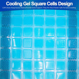 Cooling Gel Pillow Pad w Chill Gel Cells Cooling Mat For Hot Flashes, Dog & More