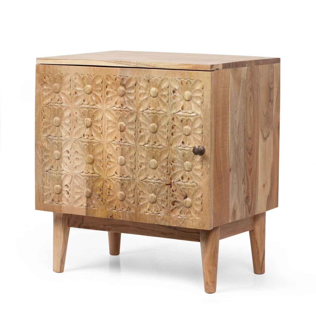 Cooney Boho Handcrafted Acacia Wood Nightstand (Set of 2) by Christopher Knight Home