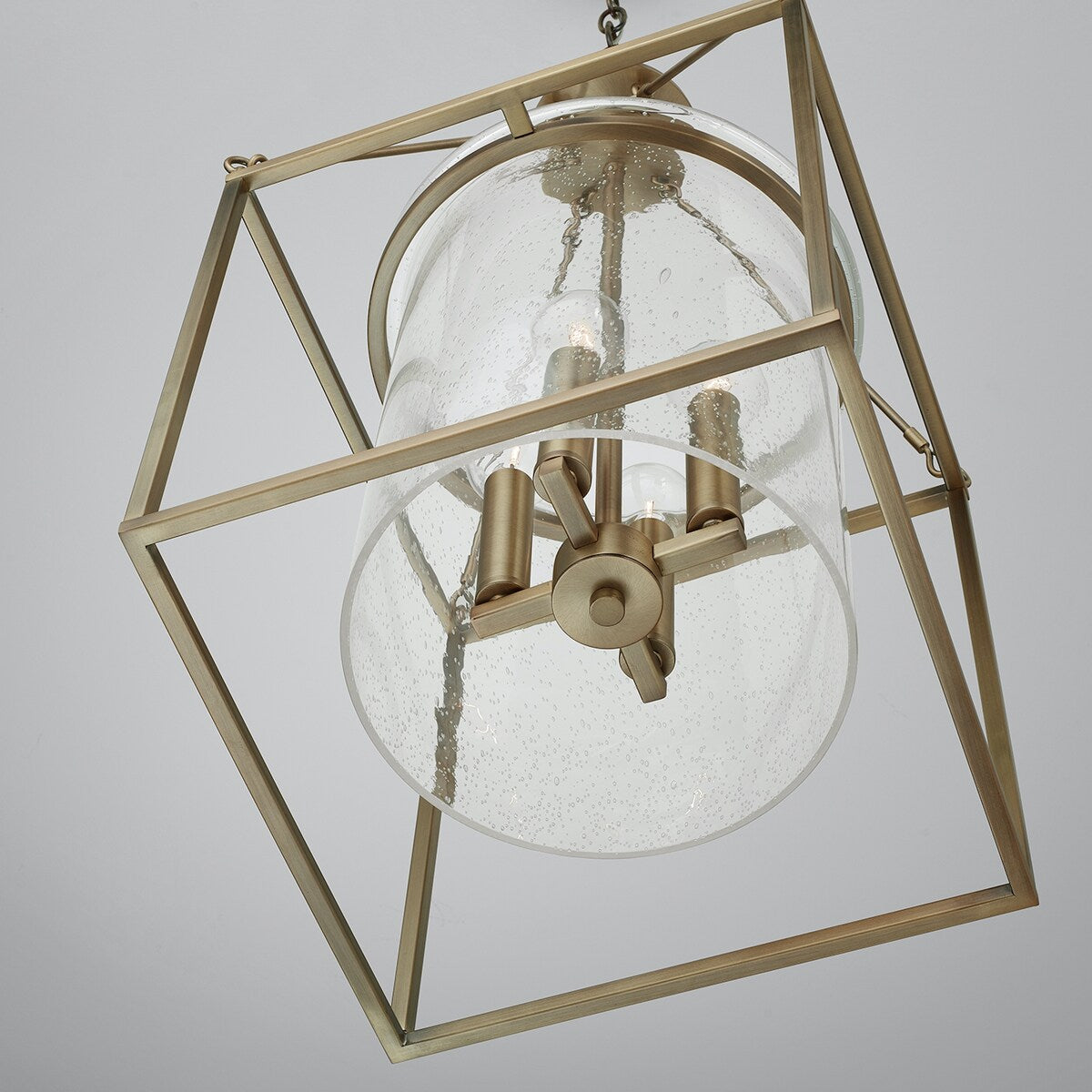 Cooper 4-light Hanging Pendant w/ Clear Seeded Glass