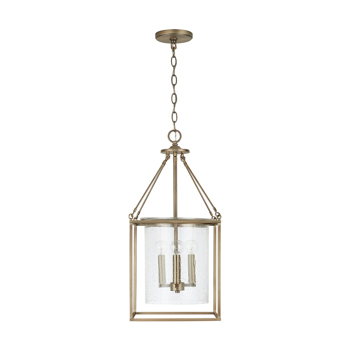 Cooper 4-light Hanging Pendant w/ Clear Seeded Glass