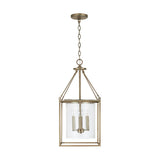 Cooper 4-light Hanging Pendant w/ Clear Seeded Glass