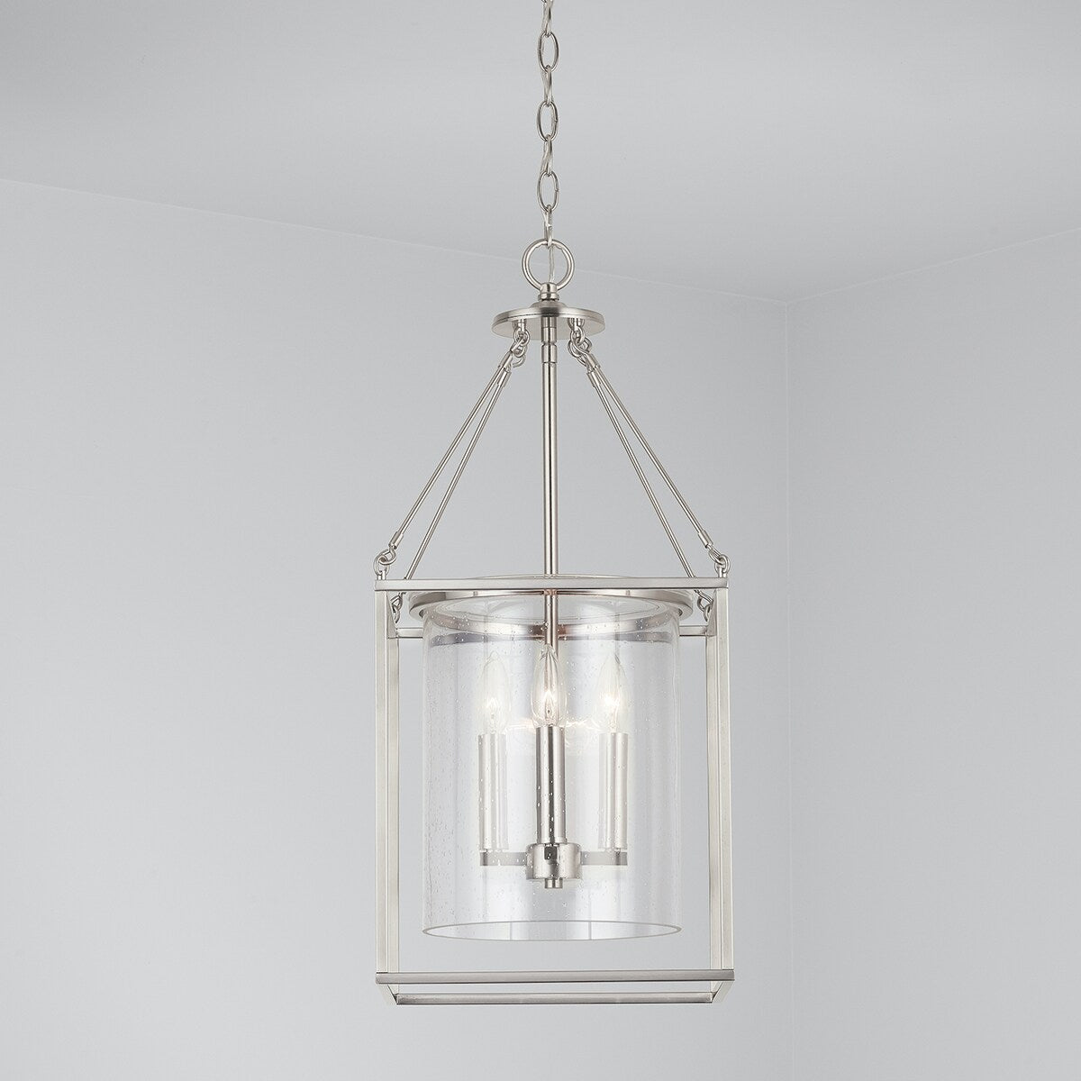 Cooper 4-light Hanging Pendant w/ Clear Seeded Glass