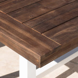 Cooper Outdoor 6-piece Rectangle Acacia Wood Wicker Dining Set by Christopher Knight Home