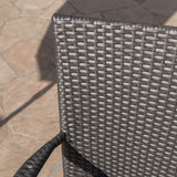 Cooper Outdoor 6-piece Rectangle Acacia Wood Wicker Dining Set by Christopher Knight Home
