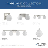 Copeland Collection One-Light Brushed Nickel Mid-Century Modern Vanity Light - 6 in x 7 in x 8 in
