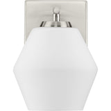 Copeland Collection One-Light Brushed Nickel Mid-Century Modern Vanity Light - 6 in x 7 in x 8 in
