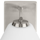 Copeland Collection One-Light Brushed Nickel Mid-Century Modern Vanity Light - 6 in x 7 in x 8 in