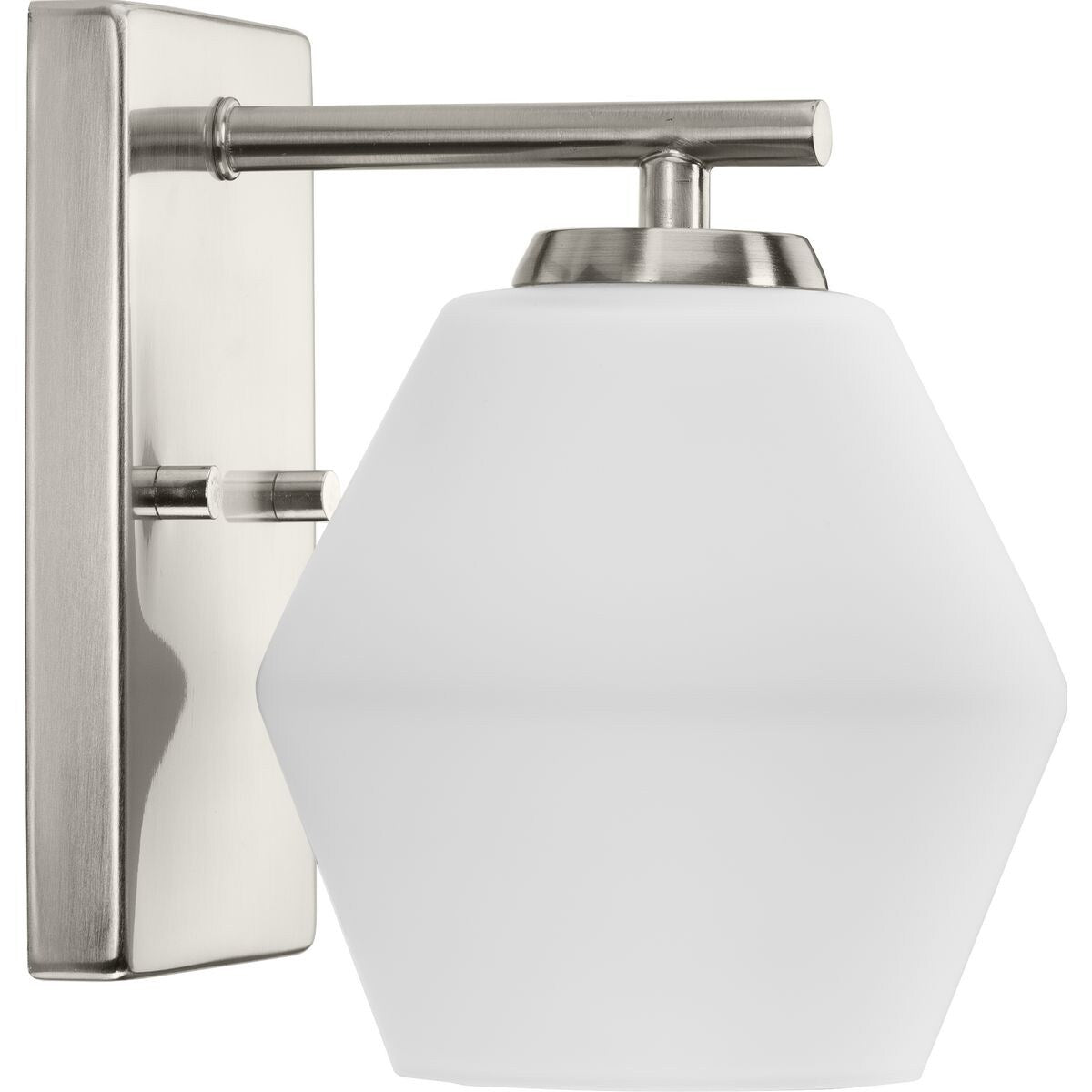 Copeland Collection One-Light Brushed Nickel Mid-Century Modern Vanity Light - 6 in x 7 in x 8 in