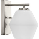 Copeland Collection One-Light Brushed Nickel Mid-Century Modern Vanity Light - 6 in x 7 in x 8 in