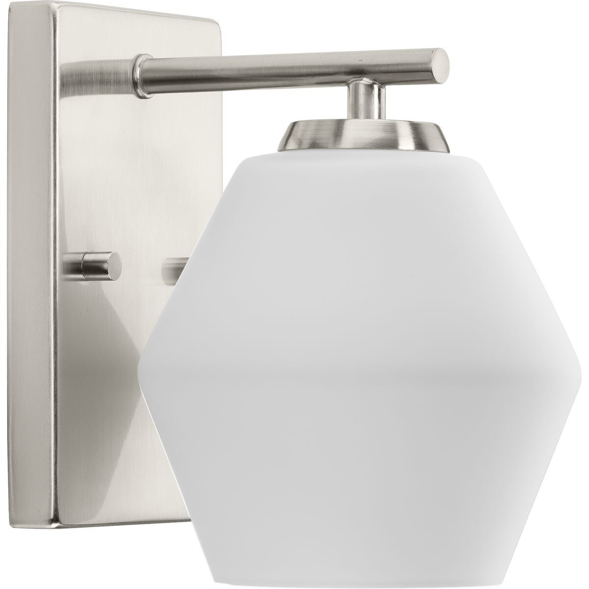 Copeland Collection One-Light Brushed Nickel Mid-Century Modern Vanity Light - 6 in x 7 in x 8 in