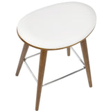 Copper Grove Albstadt Walnut and Faux Leather Saddle Counter Stools (Set of 2)