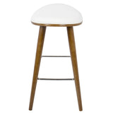 Copper Grove Albstadt Walnut and Faux Leather Saddle Counter Stools (Set of 2)