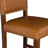 Linon Amaravati Faux Leather Caramel 30-inch Bar Stool