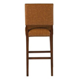 Linon Amaravati Faux Leather Caramel 30-inch Bar Stool