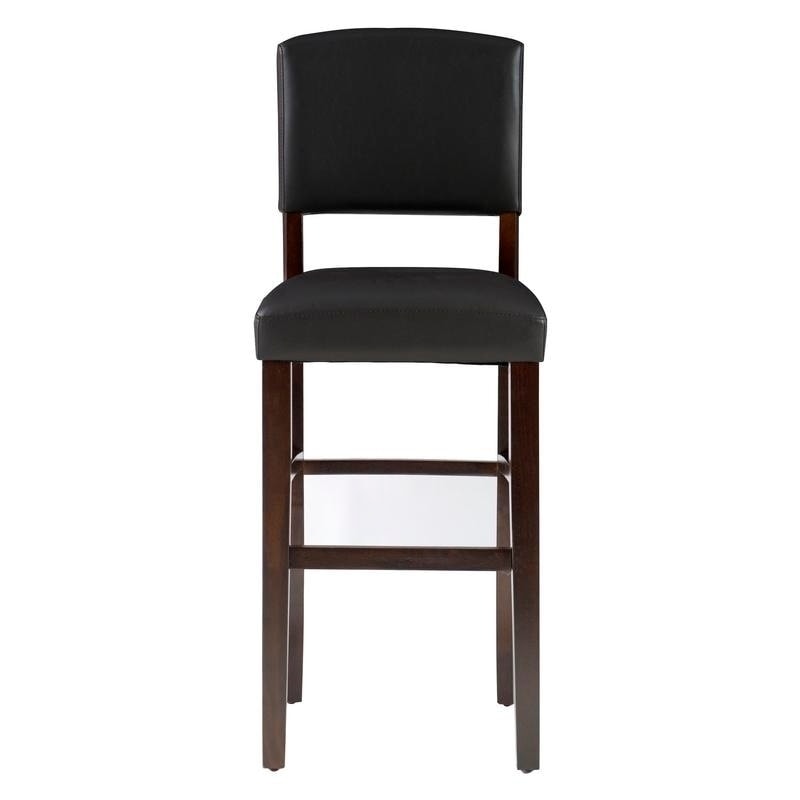Linon Amravati Faux Leather 30-inch Espresso Bar Stool
