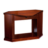 SEI Furniture Argenteum Mahogany Media TV Stand Electric Fireplace for TV's up to 46"