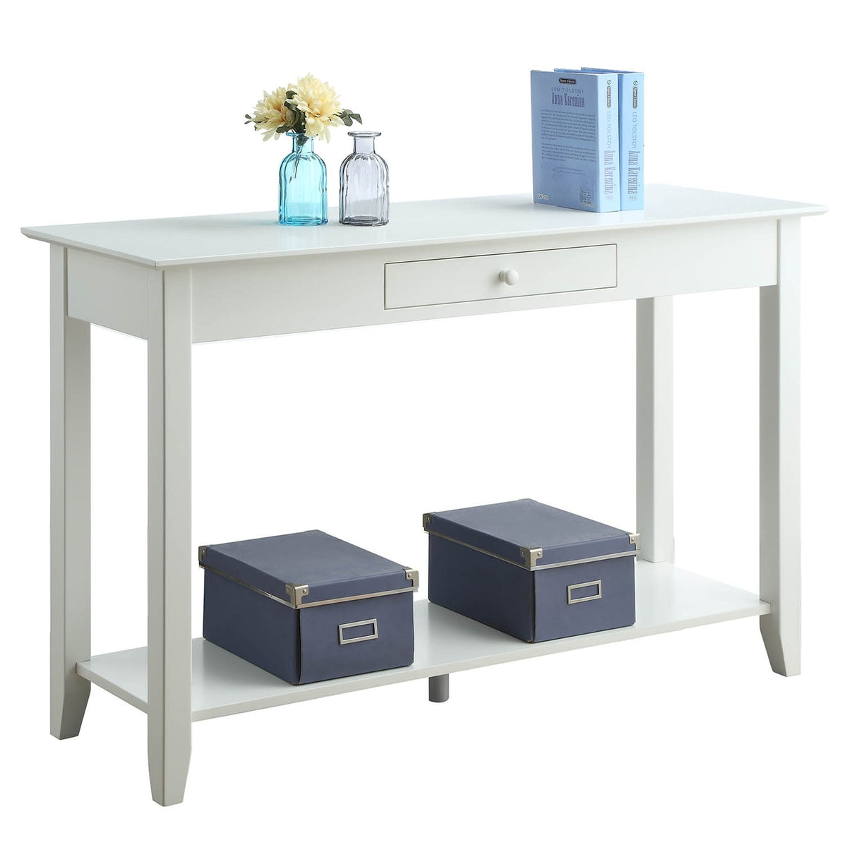 Convenience Concepts American Heritage 1 Drawer Console Table with Shelf
