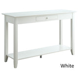Convenience Concepts American Heritage 1 Drawer Console Table with Shelf