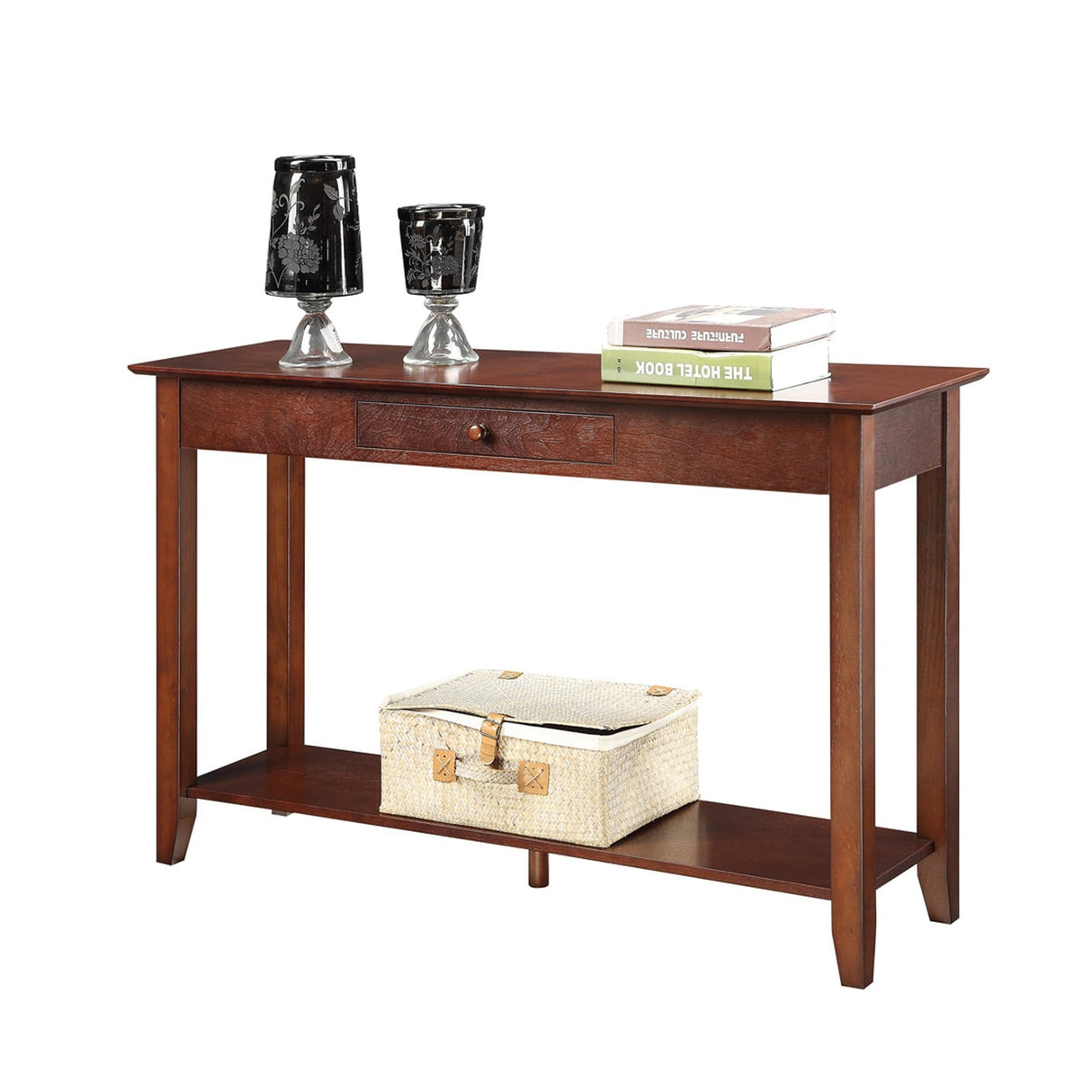 Convenience Concepts American Heritage 1 Drawer Console Table with Shelf