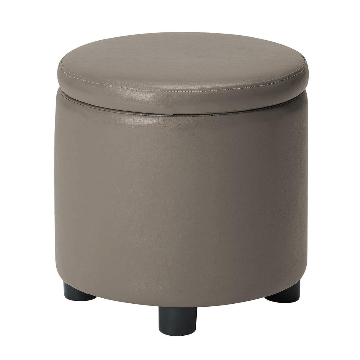 Convenience Concepts Designs4Comfort Round Accent Storage Ottoman with Reversible Tray Lid