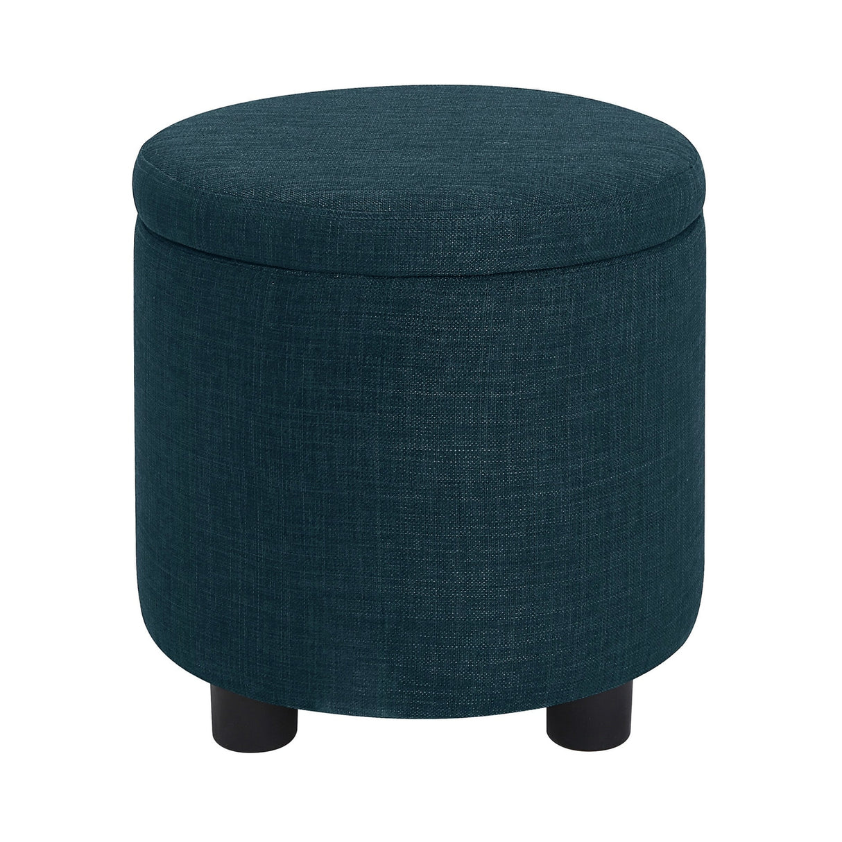 Convenience Concepts Designs4Comfort Round Accent Storage Ottoman with Reversible Tray Lid