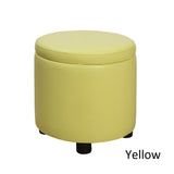 Convenience Concepts Designs4Comfort Round Accent Storage Ottoman with Reversible Tray Lid