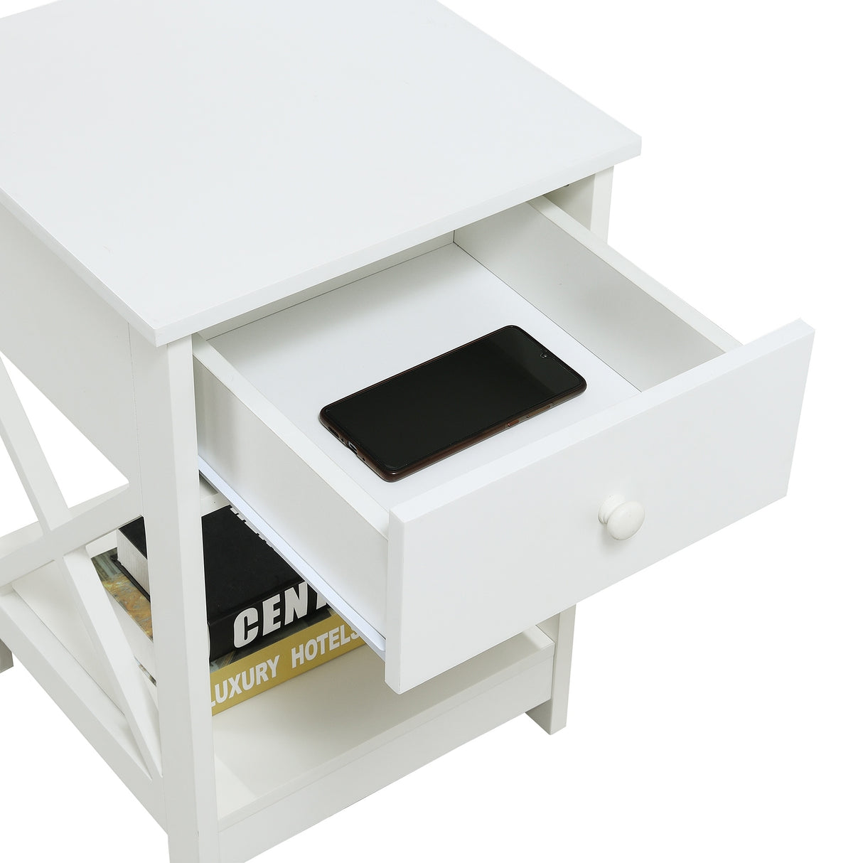 Convenience Concepts Oxford 1 Drawer End Table with Shelf